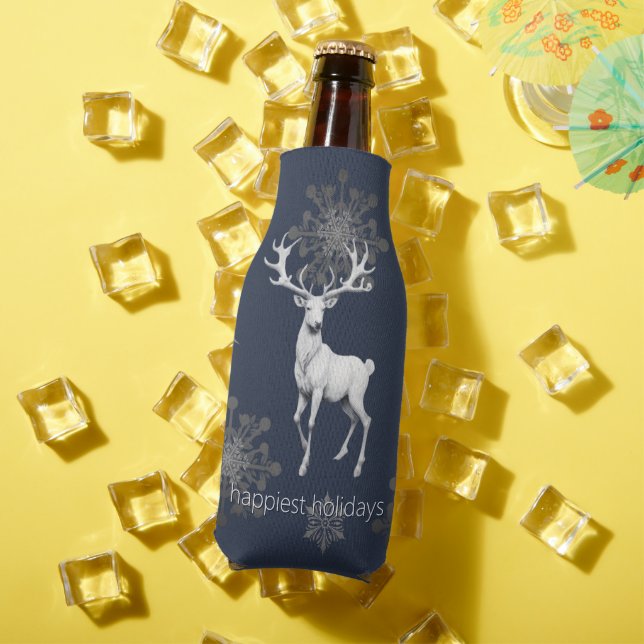 Ivory Reindeer Christmas | Blue Bottle Cooler (In Situ Summer)