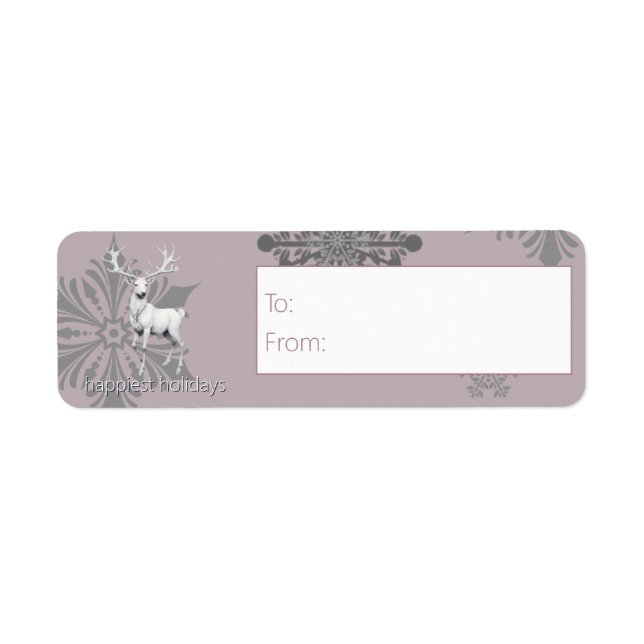 Ivory Reindeer Christmas | Pink Gift (Front)