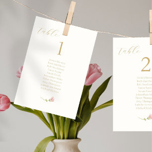 Ivory Rose Wedding Guestlist Table Number