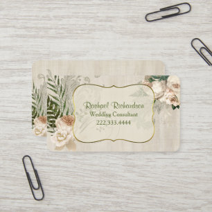 Ivory Roses Wedding Consultant Business Card