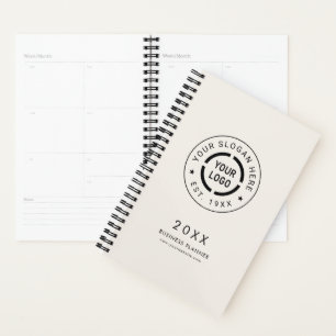 Ivory Round Custom Logo business branded Planner