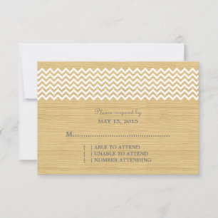 Ivory Rustic Chevron Response Card