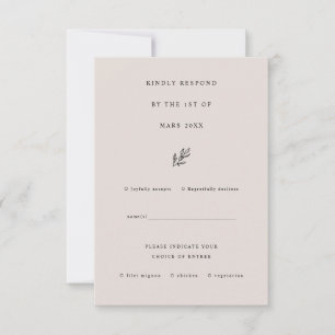 Ivory Sage simple and elegant minimalistic rsvp
