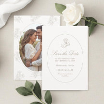 Ivory & Sand | Chic Floral Couple Script Wedding