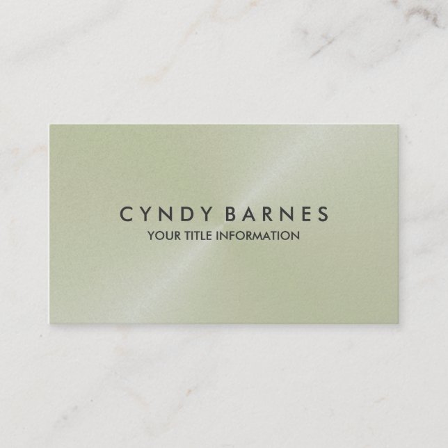Ivory Sheen Business Card (Front)