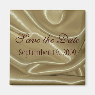 Ivory Silk Save the Date Magnet