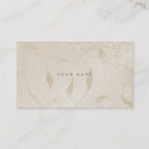 Ivory Silver Pearl Grey Zebra Floral Vip Business Card