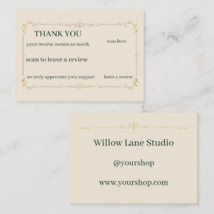 Ivory Small Business Thank You Review QR Card