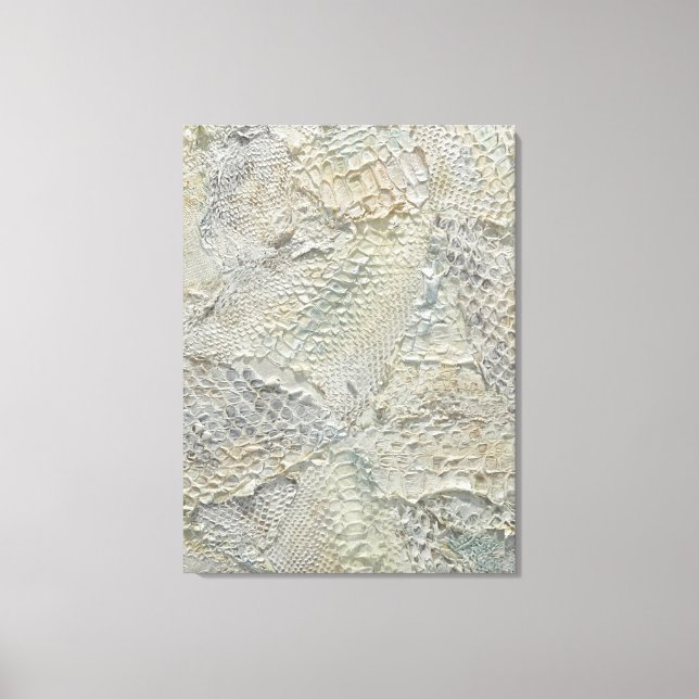 Ivory Snake Skin Serpent Wall Decor Canvas Art (Front)
