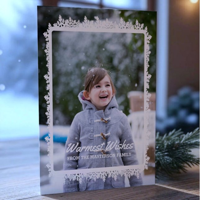 Ivory Snowflake Frame Holiday Photo (Ivory Snowflake Frame Holiday Photo Card)