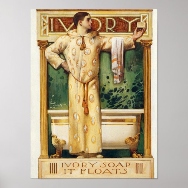 Ivory Soap it Floats, Ivory Magazine, 1900 Poster (Front)