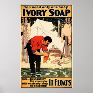 IVORY SOAP You Need Only One Vintage Advertisement Poster