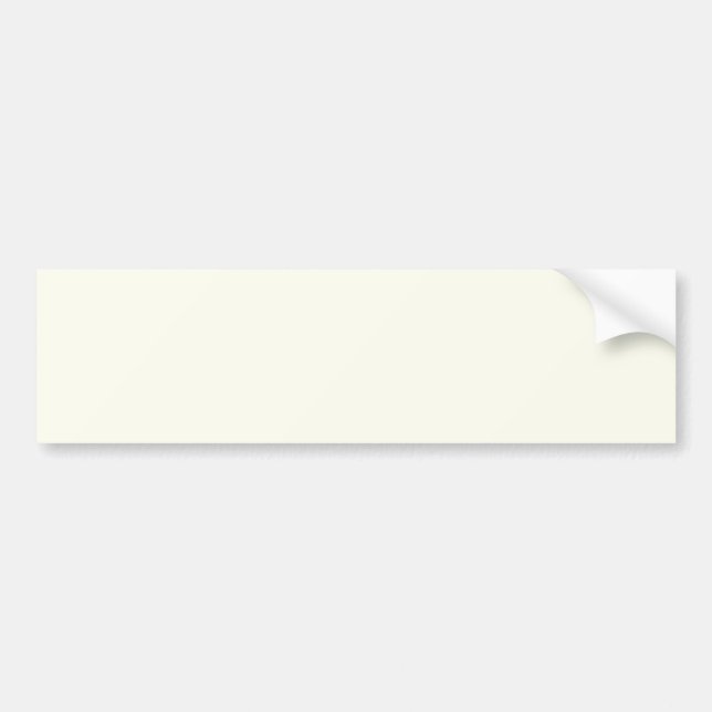 Ivory Solid Color Bumper Sticker (Front)