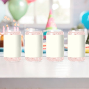 Ivory Solid Colour Can Glass