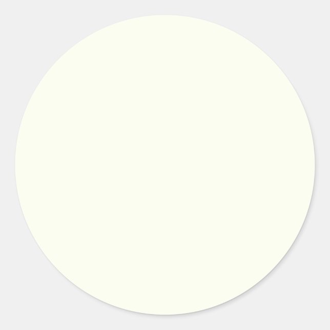Ivory Solid Colour Classic Round Sticker (Front)