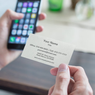 Ivory Solid Colour Customise It Business Card