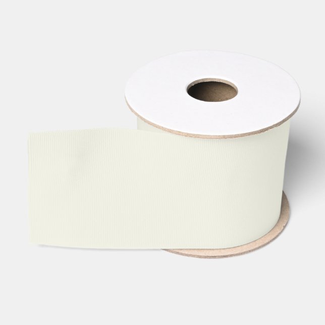 Ivory Solid Colour Customise It Grosgrain Ribbon (Spool)