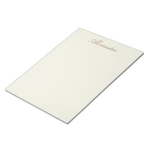 Ivory Solid Colour Customise It Notepad