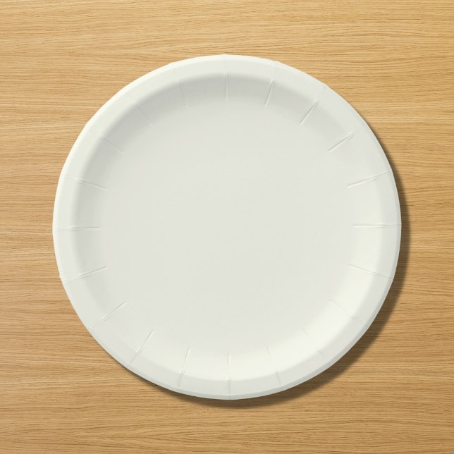 Ivory Solid Colour Paper Plate (Creator Uploaded)