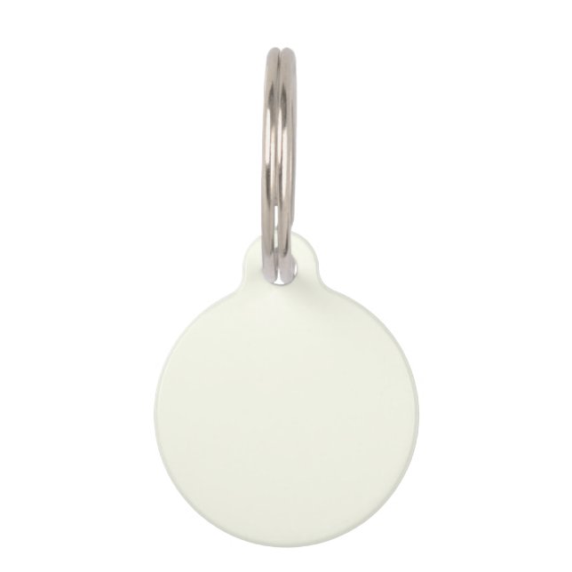 Ivory Solid Colour Pet Tag (Front)