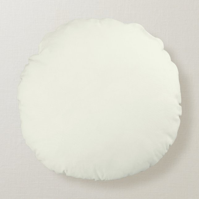 Ivory Solid Colour Round Cushion (Front)