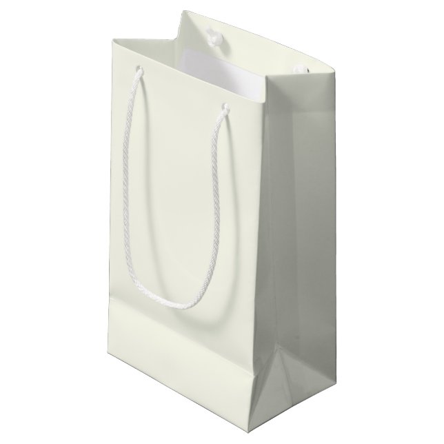 Ivory Solid Colour Small Gift Bag (Front Angled)