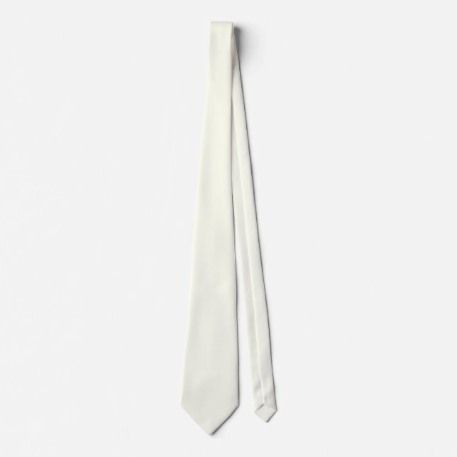 Ivory Solid Colour Tie (Front)