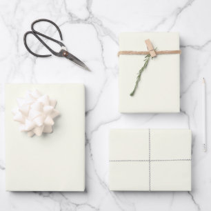 Ivory Solid Colour Wrapping Paper Sheet