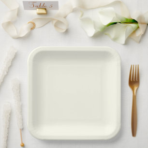 Ivory Square Paper Plates