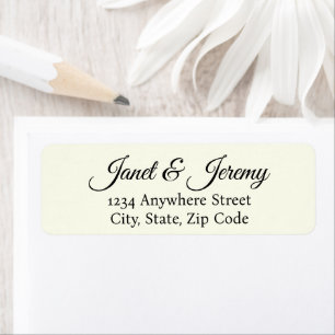 Ivory Stylised Names Wedding Address
