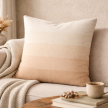 Ivory Sunrise Fade Throw Pillow