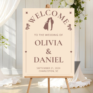 Ivory & Taupe Minimalist Entry Sign