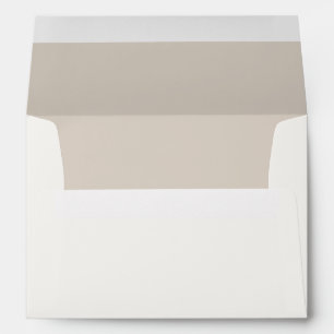 Ivory & Taupe   Plain Duo Color Wedding  Envelope