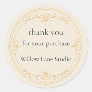 Ivory Thank You for Your Purchase Sticker