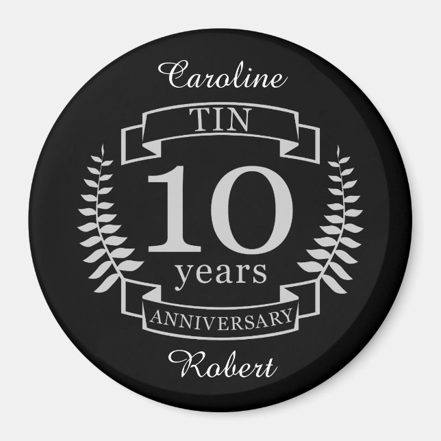 Ivory Traditional wedding anniversary 10 years Magnet (Front)