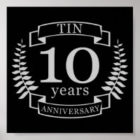Ivory Traditional wedding anniversary 10 years