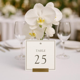 Ivory Tropical Palm Wedding Table Numbers 1–99