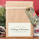 Ivory Very Merry Christmas Family Name Gift Label<br><div class="desc">This Ivory Very Merry Christmas Family Name Gift Label design features a sophisticated bright cream backdrop with a blend of simple black lettering and classic calligraphy paired with a minimalist boho styling that strikes a perfect balance between clean modern subtlety and vintage elegance. This charming design is a lovely way...</div>