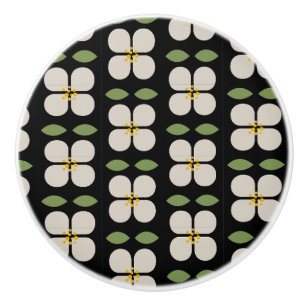 IVORY VINES - Floral Ceramic Knob