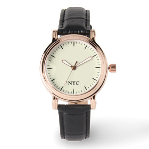 Ivory Watch with Custom Text and Classic Style