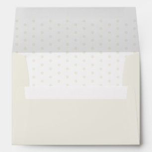 Ivory Wedding Classic Polka Dot Lined Envelope