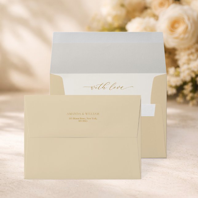 Ivory Wedding Envelope with “With Love” Liner (Creator Uploaded)