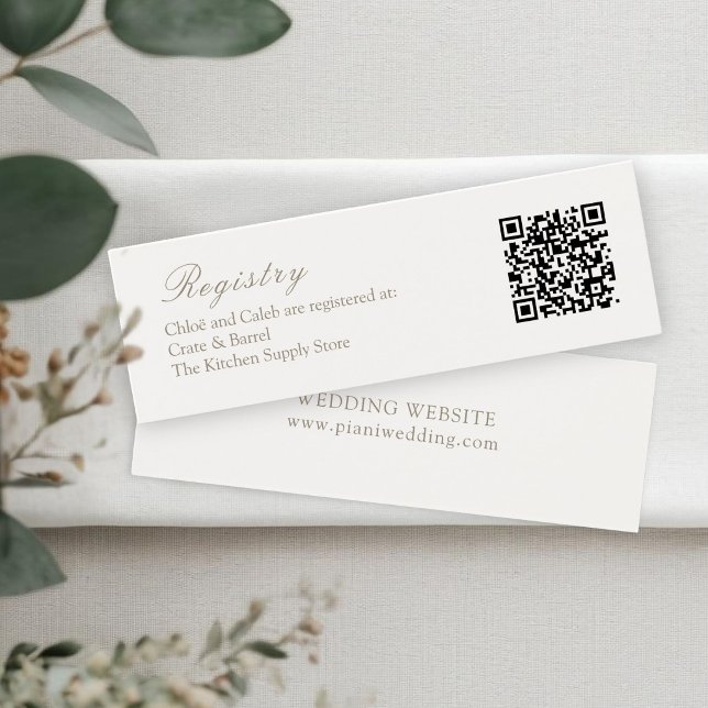 Ivory | Wedding Gift Registry QR Enclosure Card (Creator Uploaded)