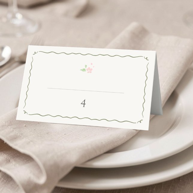 Ivory | Whimsical Floral Wedding Table Number Card (Creator Uploaded)