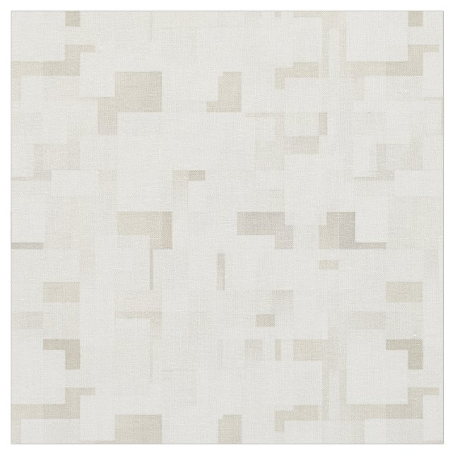 Ivory & White Abstract Fabric (Close Up)