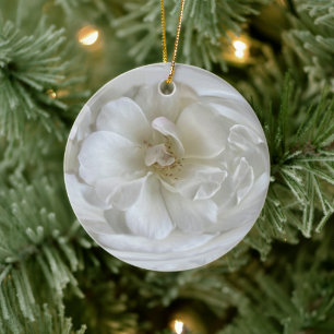 Ivory white ceramic tree decoration