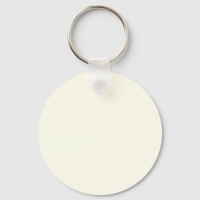 Ivory White FFFFF0 - Option to Add Name Key Ring (Front)