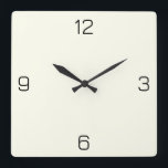 Ivory White FFFFF0 - Option to Add Name Square Wall Clock<br><div class="desc">A full scale PNG image based on the HEX code (six-digit hex triplet) shown. Use this code to mix, match and customise any other item to go with this, or to add to other collections. Hex codes may be used to customise most text and background colours on Zazzle products. You...</div>