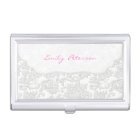 Ivory White Floral Damasks Embossed Effect