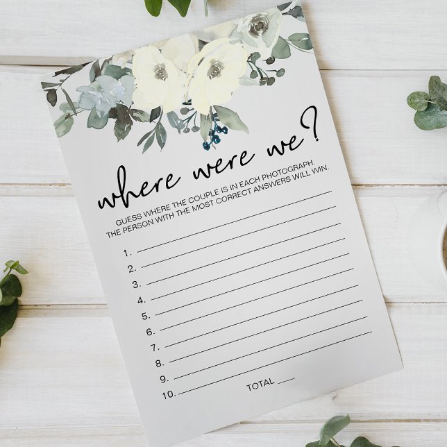 Ivory White Floral Game Where Were We Flyer (Creator Uploaded)